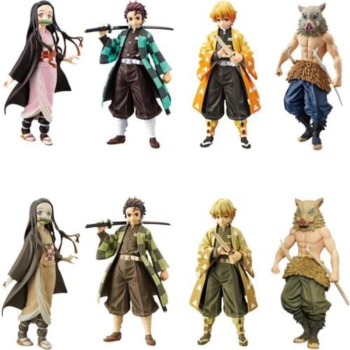 18cm Demon Slayer Kimetsu no Yaiba figure Kamado Tanjirou Hashibira Inosuke Action Figure Collection Anime Figure Toys for gift