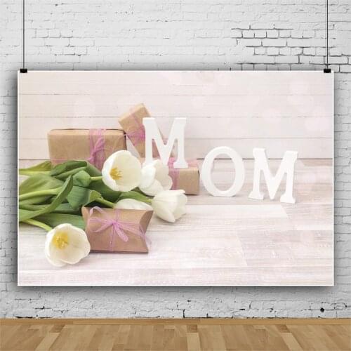 Champagne Flowers and Mom Backdrop Photography Background Photo Booth Studio Decor