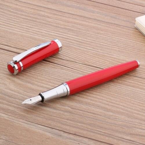 Red silver 3035 Medium Nib Fountain Pen Stationery Office school supplies Writing Gift