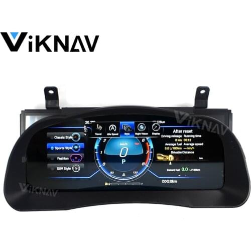 GPS Navi 12.3" Android 9.0 Car LCD Meter instrument dashboard screen For-Toyota Highlander 2015-2019 Multimedia player head unit