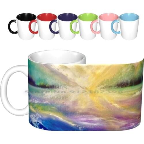 “blinding Light” Ceramic Mugs Coffee Cups Milk Tea Mug Blinding Light Colours Beautiful Landscapes Beautiful Sea Sunshine