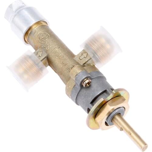 Propane Gas Control Valve Safety Valve With Inlet And Outlet 5/8”6mm Valve Shaft For Gas Grill, Heater, Fire Pit, Fireplace