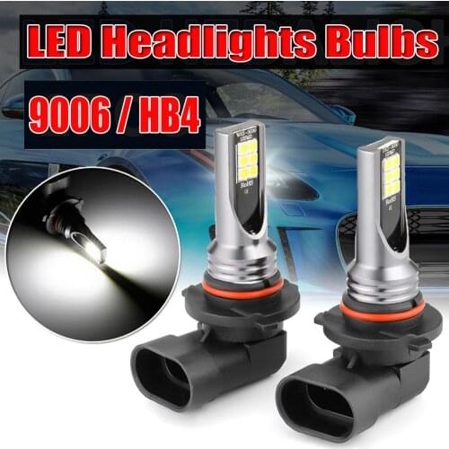 SALE 9006 HB4 1Pair LED Headlights Bulbs Conversion Kit Low Beam 6000K 10000LM White Headlamp Heat-dissipating Structural Design