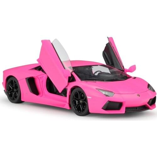 1:24 Diecast Aventador LP700 White Pink Orange Blue Yellow Sport Car High Simulation Vehicle Alloy Metal Model Car