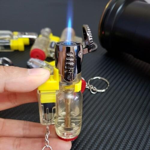 Small Spray Gun Windproof Portable Transparent Visible Gas Turbo Lighter Outdoor Camping Cigar Accessories Gadgets For Men