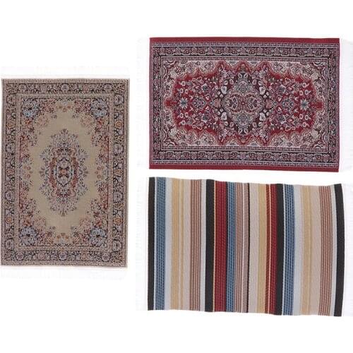1/12 Scale Dollhouse Miniature Turkish Style Area Rug/Carpet/Mat Floor Coverings for Dolls House Any Rooms Furniture Decoration