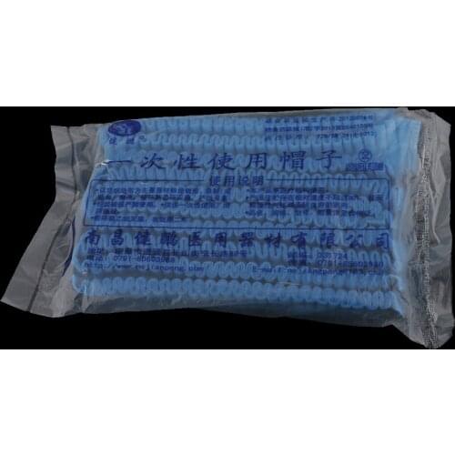 10 Pcs Non Woven Disposable Nurse Fleece Bouffant Hair Net Caps