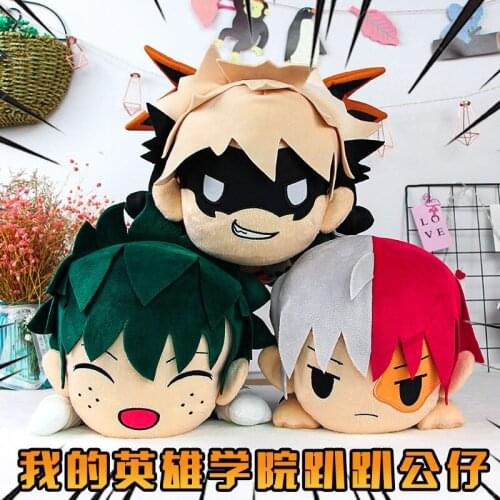 16" New Boku No My Hero Academia Nitotan Todoroki Shouto Midoriya Izuku Bakugou Katsuk Plush Toy Animal Soft Stuffed Doll Gifts