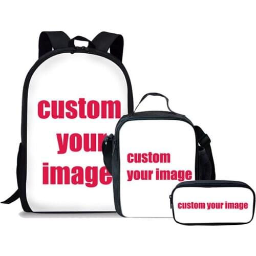 Custom Your Image/Logo 3D Children School Bags for Girls Boys Student Book Bag Kids Backpack Schoolbag Bookbag mochila escolar