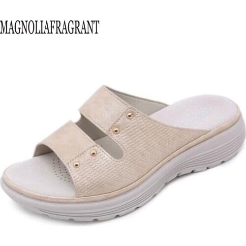 New Fashion Simple Shoes Sandals Casual Women Sandals Slope Sports style Sandals Slippers Slip-on summer shoes women hy736