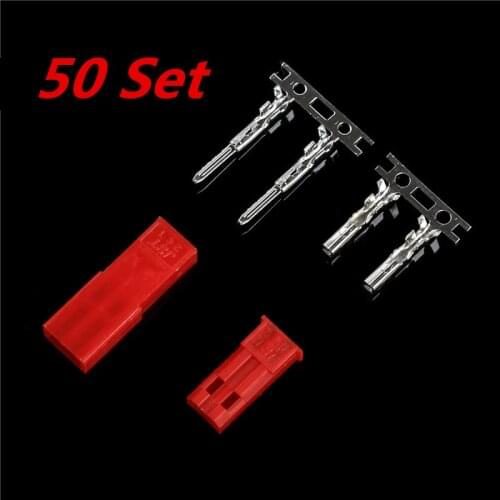 50 Sets JST 2P Connector Plug Jack 2-Pin Female Male Crimps Battery Connector Car Auto Motorcycle Ship Electrical