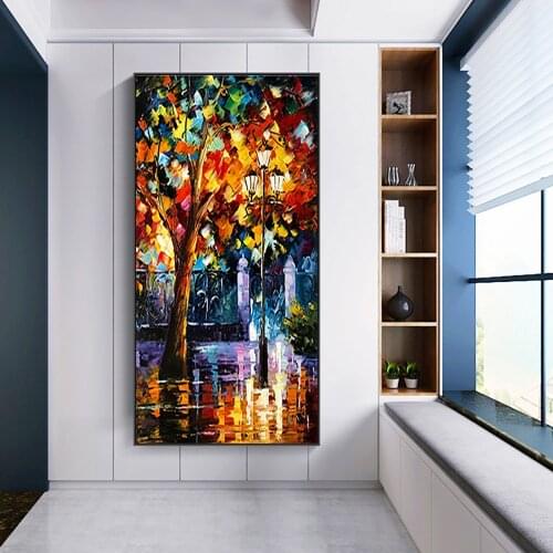 Modern Paintings Hand Painted Abstract Lanscape Oil Painting On Canvas For Living Room Decoration Handmade Oil Painting Unframed