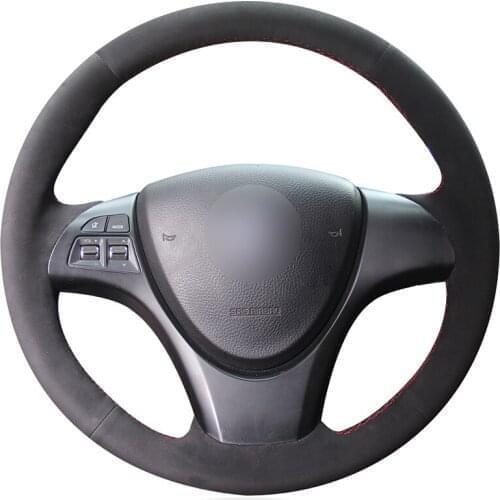 Hand-stitched Black Suede Car Steering Wheel Cover for Suzuki Kizashi 2010 2011 2012 2013 2014 2015