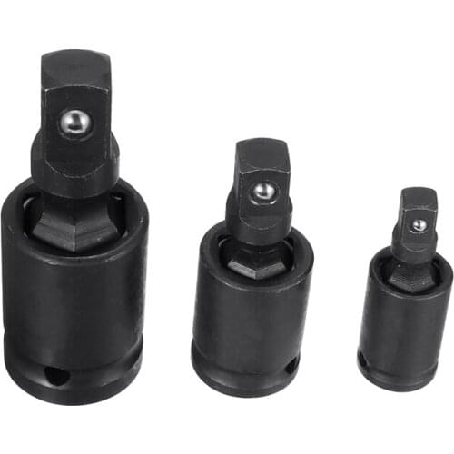 3pcs Impact Universal Joint Socket Swivel Set 1/4" 1/2" 3/8" Drive Electric Wrench Adapter Car Repair Wrench Pneumatic Tool