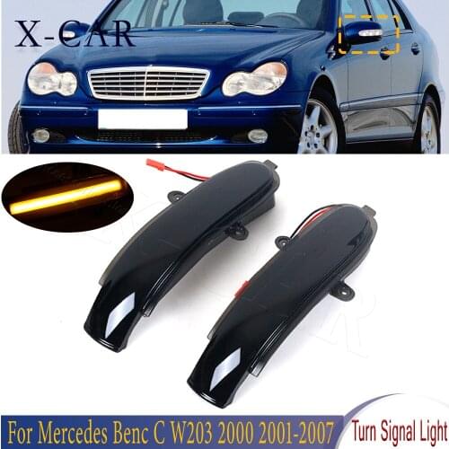 X-CAR 1 Pair LED Dynamic Turn Signal Sequential Light Side Mirror Indicator Blinker For Mercedes Benz CL203 2000 2001-2007