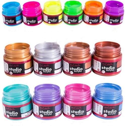 100ML Acrylic Paint Metallic Fluorescent Color Wall Painting Hand-painted Diy Clothes Shoes Waterproof Acrylic Paint