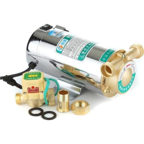 220V 100-280W 8-20M Household Gas Water Heater Solar Water Pump Water Pressure Booster Pump 16-20L/min Flow Manual/Automatic