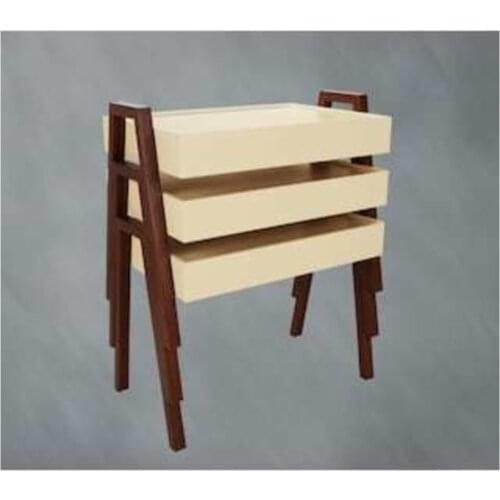 3 pcs Cream Tray coffee table coffee tables table basse furniture living room table