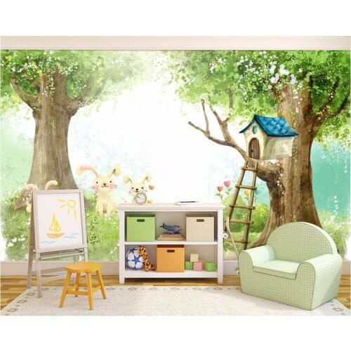 CJSIR Papel De Parede 3d Flooring Cartoon Childrens Room Wallpaper for Walls 3 D Modern Super Large Wall Mural Wall Paper