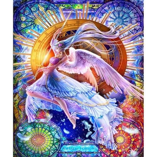 5D DIY Square/Round Full Diamond Painting Angel Girl Cross Stitch Full Diamond Scenery Diamond Embroidery Rhinestones Love Gift