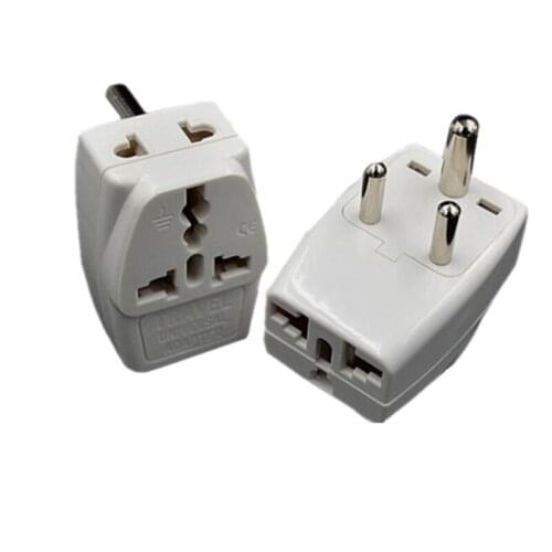 Type D Travel Adapter With 3 Power Outlet Black Color 1 TO 2 TO UK US AU Wall Socket Power Plug 1 to 3 INDIA, Sri Lanka