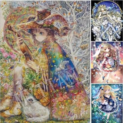 New Full square/round 5D DIY diamond painting cartoon cute girls Embroidery Pattern Cross stitch kit mosaic room decor gifts