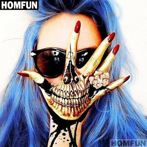 HOMFUN Full Square/Round Drill 5D DIY Diamond Painting "Beautiful skeleton" 3D Embroidery Cross Stitch 5D Decor Gift A01469