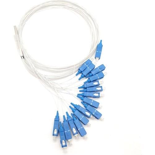 Free Shipping 10PCS 1X8 PLC Splitter UPC 0.9mm Steel Tube FTTH Fiber Optic PLC Splitter 1X16 Singlemode