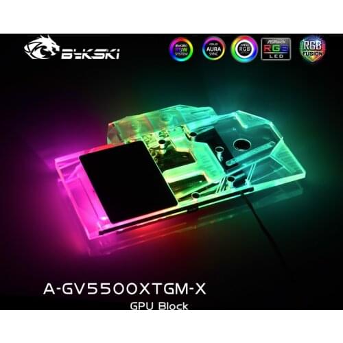 Bykski PC water cooling Radiator GPU cooler video card Graphics Card Water Block for Gigabyte RX5500XT A-GV5500XTGM-X