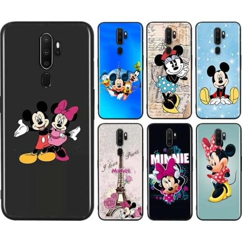 Mickey Mouse Disney For OPPO AX7 A1K A94 A93 A92S A73 A72 A53S A52 A32 A31 A12E A11X A9 A5 2020 Black Soft Phone Case