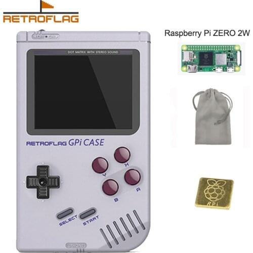 Retroflag GPi Case with Optional Raspberry Pi Zero W & 32G SD Card for Raspberry Pi Zero and Zero W with Safe Shutdown