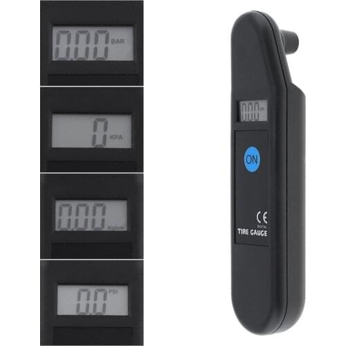 Electronic Digital Car Tyre Tire Air Pressure Gauge LCD Display BAR KPA Kg/cm PSI Tester for Motorcycle Car Cycle Truck Tire