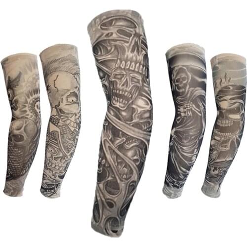 Arm Warmer Unisex Quick Dry UV Protection Outdoor Temporary Fake Running Arm Sleeve Skin Proteive Nylon Tattoo Sleeves Stockings