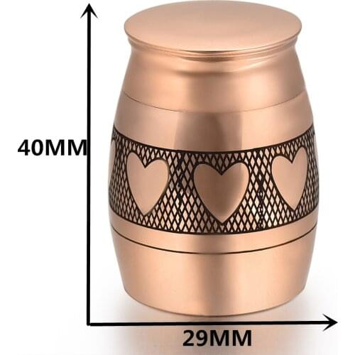 IJU010 Love Heart 40mm Height Stainless Steel Memorial Urn Pet Cremation Ashes Keepsake Urn Stash Funeral Casket Dog/Cat Ash Urn