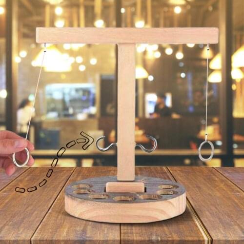 Ring Toss Games For Kids Adults Home Party Drinking Games Fast-paced Handheld Wooden Board Games Shot Ladder Bundle Outdoor Bars