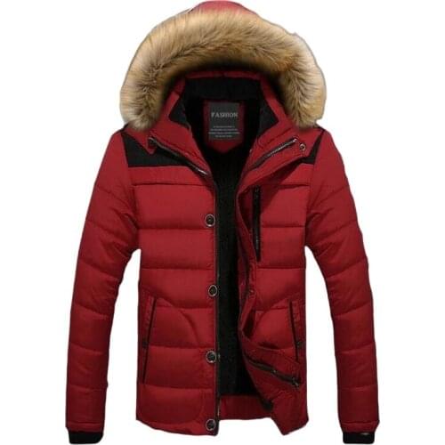 VXO Brand Winter Jacket Men Parka Coat Men Down Keep Warm Fashion Mens fur collar hooded warm thick jackets FIT -30 'C
