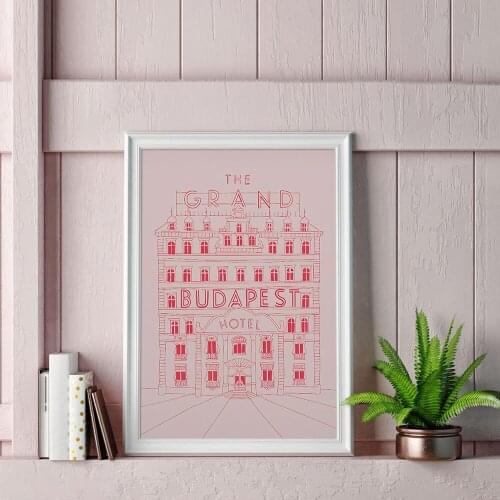 Wes Anderson Movie Minimalist Poster And Print Wall Art Abstract Canvas Painting Print Wall Pictures For Living Room No Frame