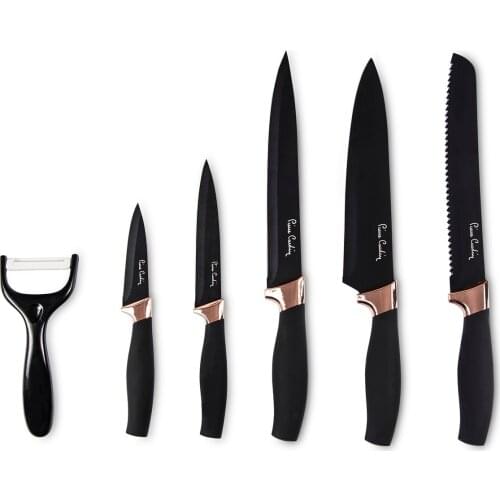 Pluto Knife Set 6 Pieces Black
