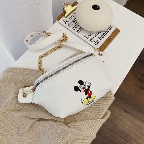 Disney Cartoon 2020 New Trendy Korean Mickey Mouse Shoulder Crossbody Multifunctional Chest Bag Fashion Cartoon Cute Waist Bag