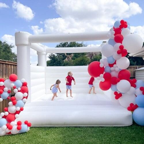 2021 new hot sale Wedding decoration white inflatable bounce house jumping castle
