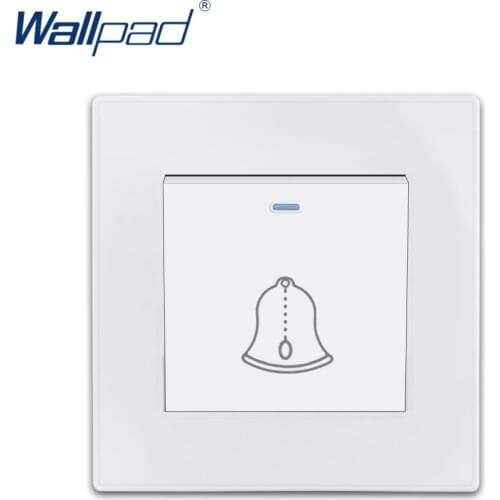 2019 New Arrival Doorbell Momentary Contact Wallpad Luxury White Wall Light Switch Rocker Switch 16A AC110~250V PC Panel
