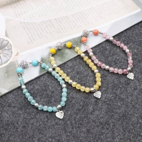 New Fashion Charms Women Bracelet Wristband 6mm Glass Crystal Bracelets Gifts Jewelry Accessories Handmade Wristlet Trinket B371