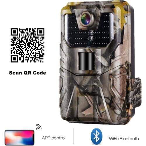 Wifi APP Bluetooth Control Trail Camera Live Show Photo Traps Hunting Cameras WIFI900 24MP 1296P Night Vision Wildlife Cam
