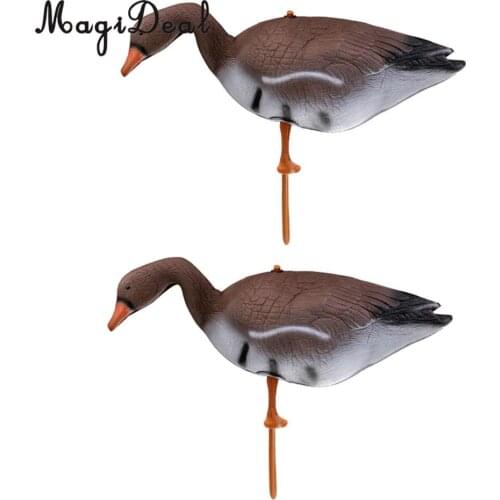 Outdoor 1 Pair 3D Lifelike Goose Decoy Hunting Decoys Lawn Yard Decors Yard Garden Decors Greenhand Gear