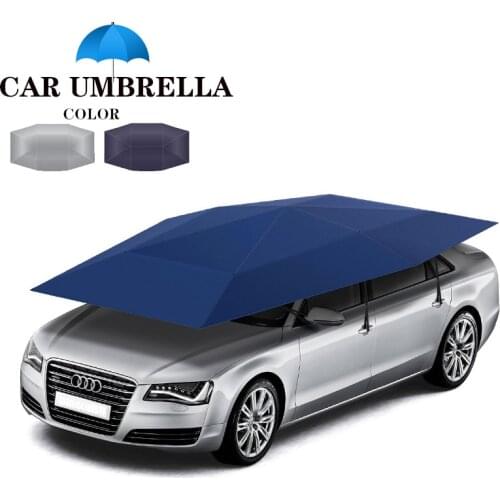 Portable Oxford Outdoor Car Vehicle Tent Car Umbrella Sun Shade Cover Cloth Polyester Cover Car Anti-UV Windproof Cover