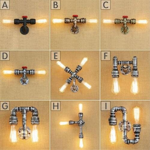 Industrial Wall Lamp American Retro Country Loft Style LED Lamps Antique rust Iron Wall Light for Bar Cafe Home Lighting
