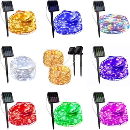 LED Outdoor Solar Lamp String Lights 100/200 LEDs Fairy Holiday Wedding Party Garland Solar Garden Waterproof for Home Led Decor