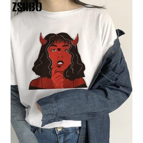 Womens shirts Harajuku Sleeve Punk clothes T Shirt clothing Tops Harajuku Tshirt T-shirt vintage vegan jersey female tees shirt