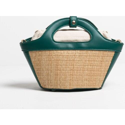 2021 Summer Straw Woven Tote Handbags and Purses Handwoven Simple Stylish Beach Crossbody Bag for Women Mini Casual Phone Pouch