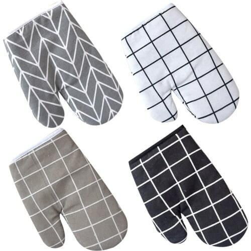 1pcs New Kitchen Glove Cotton Oven Glove Heat Resistant Glove Mitten Kitchen Cooking Microwave Oven Mitt Non-slip Glove Dropship